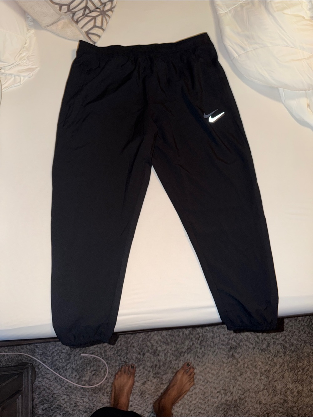 Nike Black Reflective Swoosh Joggers